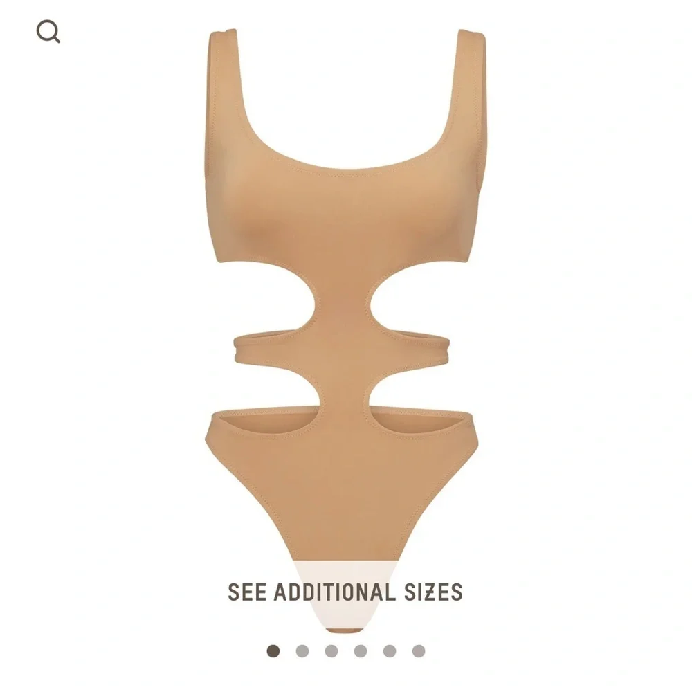 NWT SKIMS swim tank monokini in orche